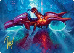 Chandra, Spark Hunter Art Card (Gold-Stamped Signature) [Aetherdrift Art Series] - Image 1