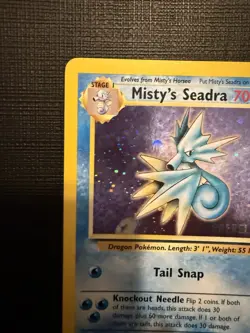 Prerelease Misty's Seadra 9/132 Gym Heroes Holo Rare Vintage Pokemon Card - NM - Image 2