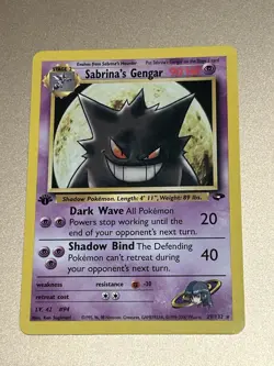 Pokemon TCG Sabrina's Gengar Gym Challenge 29/132 1st Edition Rare Card - Image 2