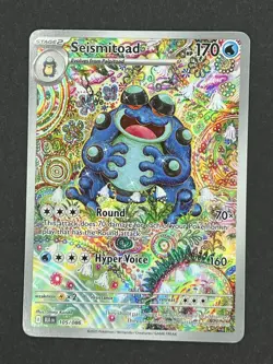 Seismitoad Black Bolt Holo 105/086 Illustration Rare Pokemon TCG Card NM - Image 1
