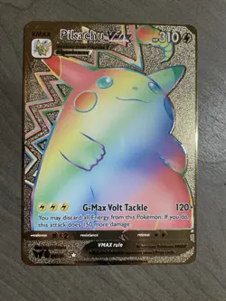 Pokemon Rainbow Pikachu188/185 VMAX Gold Metal Card- USA SELLER - Image 2