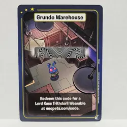 2025 Neopets Battledome TCG COM-GW04 Grundo Warehouse Kass Wearable Code Card NM - Image 1