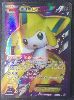 Pokemon Jirachi-Ex TCG Full Art Ultra Rare Holo Card Plasma Blast 98/101 MP - Image 1