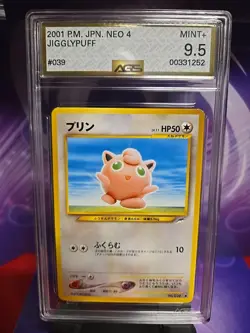 Jigglypuff No. 039 Neo 4 Destiny Japanese Pokemon Card AGS 9.5 MINT FS - Image 1