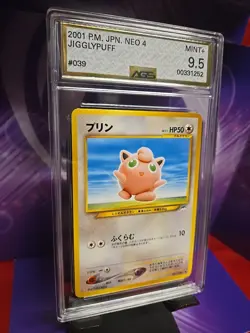 Jigglypuff No. 039 Neo 4 Destiny Japanese Pokemon Card AGS 9.5 MINT FS - Image 2