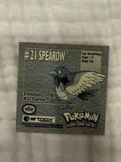 Spearow 21 Artbox Series 1 Stickers Vintage Pokemon Trading Card Game 1999 NM - Image 2