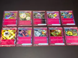 Pokemon pink trainer/supporter/item 10 card lot no reserve! Great shape! - Image 1