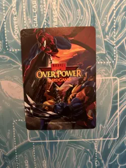 OverPower Marvel IQ Fleer 1996 Hulk Hero Character Card Very Rare LP - Image 2