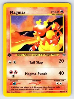 Magmar 40/111 1st Edition Neo Genesis Pokemon Card TCG Vintage WOTC Uncommon Nm - Image 1