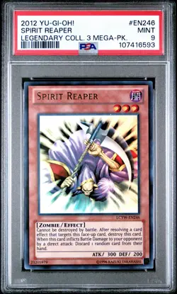2012 Yu-Gi-Oh! Legendary Collection 3 Mega Pack 246 Spirit Reaper 1st Edi. PSA 9 - Image 1