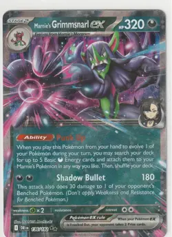 Pokemon TCG Marnie's Grimmsnarl Ex 136/182 Double Rare Destined Rivals NM Card - Image 1