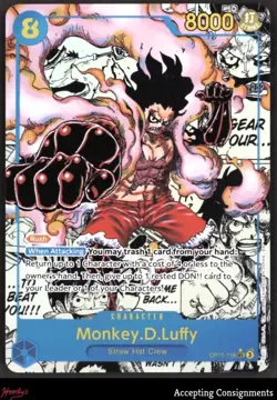 2025 One Piece Card A Fist of Divine Speed #OP11118 Monkey.D.Luffy MANGA ART SEC - Image 1
