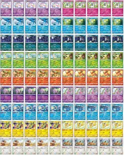 90 Lot Eevee Umbreon Sylveon Leafeon Master ball Gem Pack Pokemon Card SQ 3 - Image 1