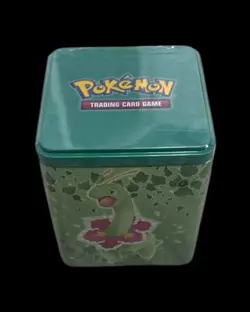 Pokemon Cards: Grass Stacking Tin, New and Sealed!! 3 Booster Packs And 1 Coin! - Image 1