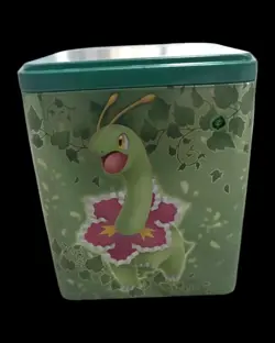 Pokemon Cards: Grass Stacking Tin, New and Sealed!! 3 Booster Packs And 1 Coin! - Image 2