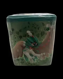 Pokemon Cards: Grass Stacking Tin, New and Sealed!! 3 Booster Packs And 1 Coin! - Image 4