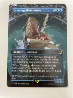 Cresting Mosasaurus Foil Borderless - Jurassic Park Excellent Magic MTG - Image 1