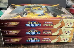 Pokemon Tcg: Shining Fates Pikachu V Collection Box Lot Of 3 Boxes New - Image 5