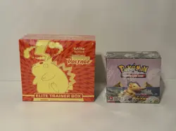 Pokemon TCG Sword And Shield Vivid Voltage Booster Box & Elite Trainer Box Lot - Image 1