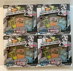 Pokemon TCG Black Bolt White Flare Unova Poster Collection - Sealed Lot Of 4 - Image 1