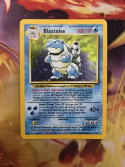 Blastoise Holo Rare Base Set Unlimited 2/102 WOTC 1999 Pokemon Card TCG - Image 3