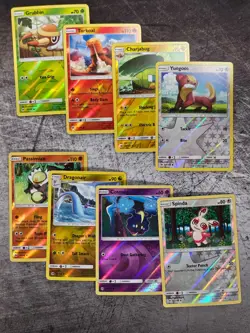 Pokemon: Sun & Moon Common/Uncommon Reverse Holo Lot (8 Cards) - Image 1