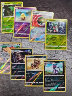Pokemon: Sun & Moon Common/Uncommon Reverse Holo Lot (8 Cards) - Image 1