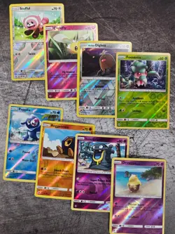 Pokemon: Sun & Moon Common/Uncommon Reverse Holo Lot (8 Cards) - Image 1
