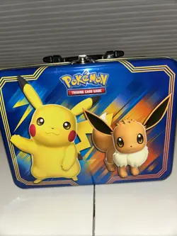Pokemon TCG: Fall 2018 Collector’s Chest Tin Featuring Pikachu & Eevee No Cards - Image 1