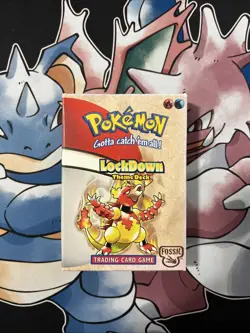 Pokemon TCG Fossil Lockdown Theme Deck Box 1999 - EMPTY BOX ONLY (No Cards) - Image 1