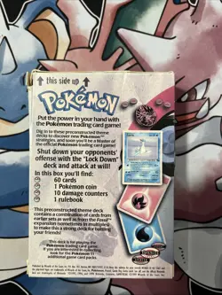 Pokemon TCG Fossil Lockdown Theme Deck Box 1999 - EMPTY BOX ONLY (No Cards) - Image 3