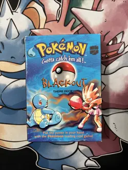 Pokemon TCG Base Blackout Theme Deck Box 1999 - EMPTY BOX ONLY (No Cards) - Image 1