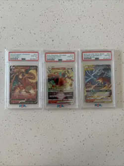 Lot 3 PSA10 Pokemon Card Game Japanese Charizard - Image 1