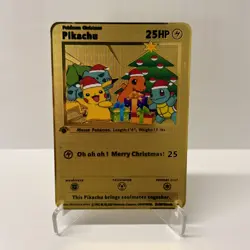 Pikachu Gold Metal Pokemon Card-Collectible Gift Display！ - Image 1