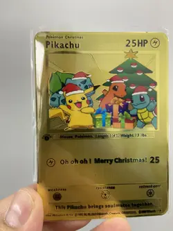 Pikachu Gold Metal Pokemon Card-Collectible Gift Display！ - Image 3
