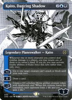 Kaito, Dancing Shadow Foil (340) Borderless Phyrexia: All Will Be One ONE MTG - Image 1