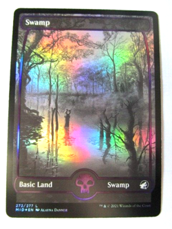MTG Swamp 272/277 Foil Mid Midnight Hunt Land Near Mint!! - Image 1