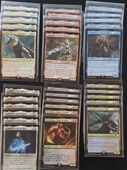 Mtg:Costco Commander Foil Promo lot - 5 sets of Final Fantasy and 3 sets of LoTR - Image 1