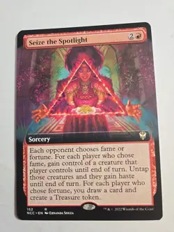 Sieze the Spotlight Borderless Extended x1 MTG ENGLISH Rare Check My Store! - Image 1