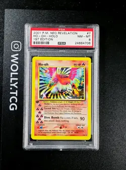 Ho-Oh 1st Edition ENG PSA 8 Prima Edizione Pokemon Neo Revelation CARD holo 7/64 - Image 1