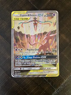 JUMBO OVERSIZED 2 Espeon/Deoxys GX SM40 & 1 Umbreon/Darkrai GX SM41 Pokemon Card - Image 5