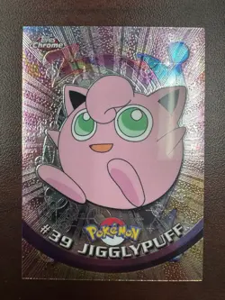 Jigglypuff 2000 Topps CHROME # 39 Pokemon Topps Chrome Series 1 Vintage Card NM - Image 1