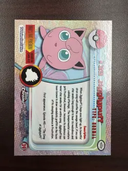 Jigglypuff 2000 Topps CHROME # 39 Pokemon Topps Chrome Series 1 Vintage Card NM - Image 2