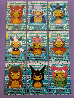 Gold Foil Stars PONCHO PIKACHU 9 Card Set! - Pokemon Merry Christmas Database - Image 3