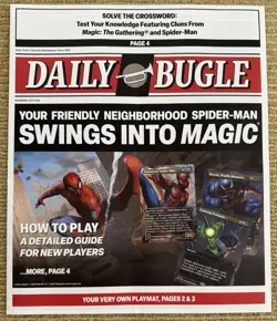 SDCC 2025 Magic the Gathering Daily Bugle Newspaper Spider-Man Playmat Exclusive - Image 1