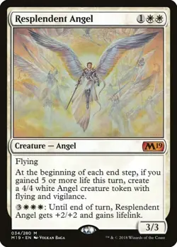 Magic The Gathering MTG RESPLENDENT ANGEL Core Set 2019 NM Near Mint - Image 1