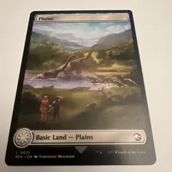 Magic the Gathering Rex 0021 Plains Full Art Card Jurassic Park - Image 1
