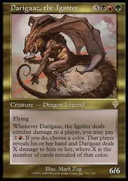 MTG Darigaaz, the Igniter, Invasion, Damaged, English - Image 1