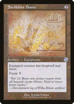 Swiftfoot Boots (121) Schematic The Brothers' War Retro Artifacts BRR MTG Magic - Image 1