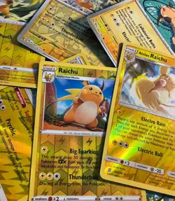 Pokemon Trading Card Game 5 Raichu Card lot (No Duplicates) - Image 2